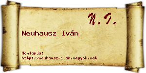 Neuhausz Iván névjegykártya